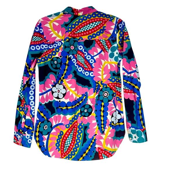 J. Crew Classic-fit boy shirt in Ratti® kaleidoscope floral button down sz 6 - Picture 4 of 6